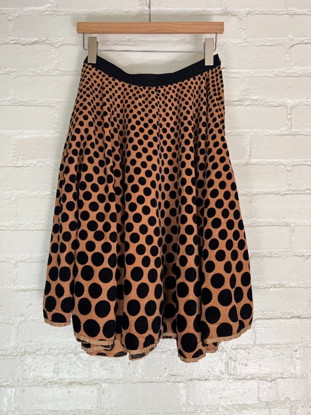 Vintage Y2K Free People Corduroy Polka Dot Skater Circle Skirt Size 2 Cotton